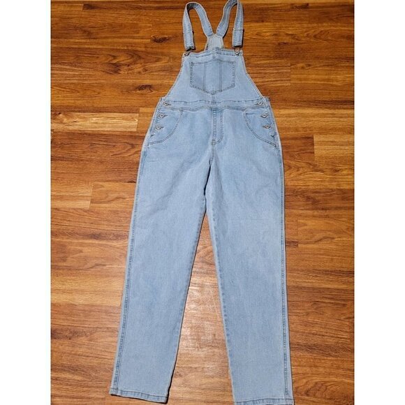 Unbranded‎ Size S Light Wash Stretchy Overalls Bib - Picture 1 of 6